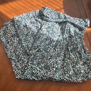 LOFT floral midi skirt